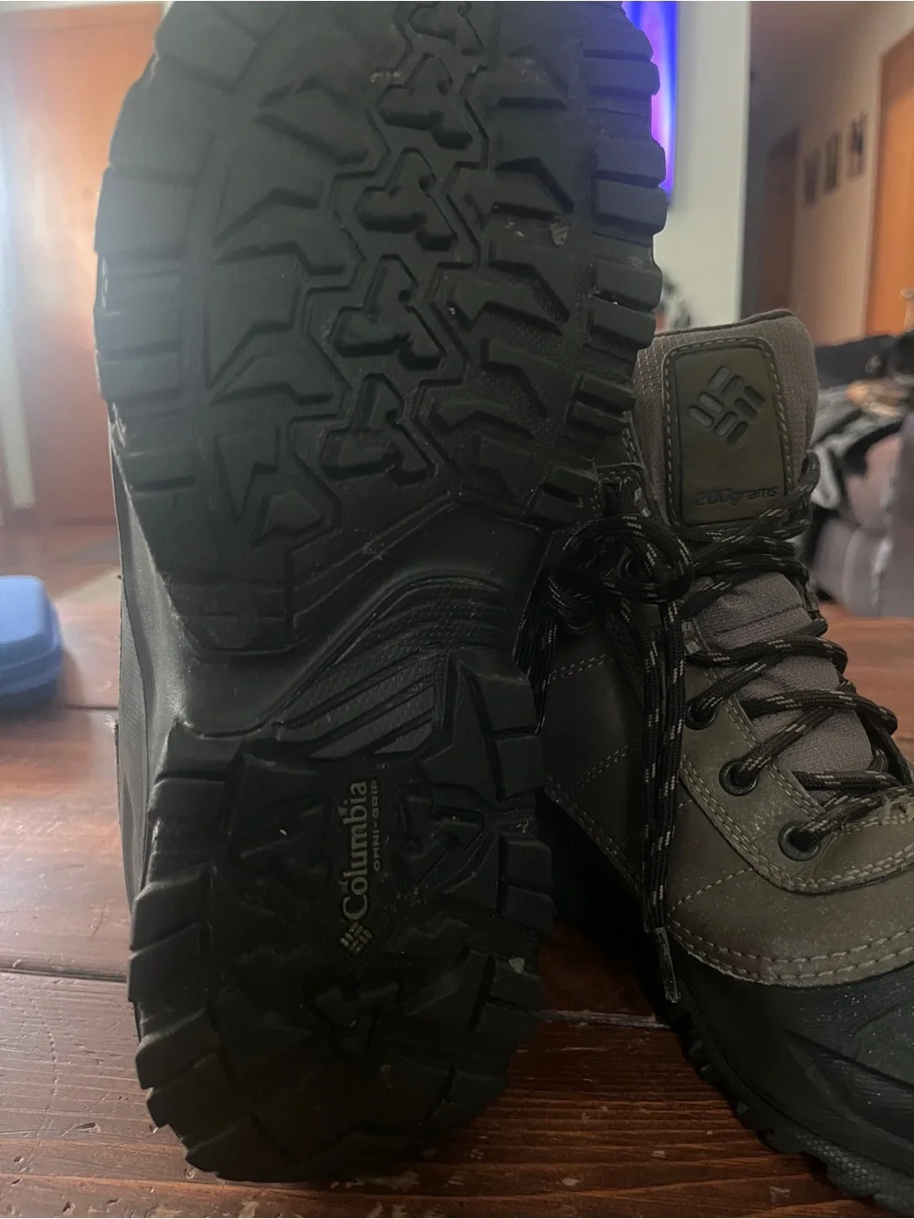 Columbia Men's Gray and Black Waterproof Hiking Boots